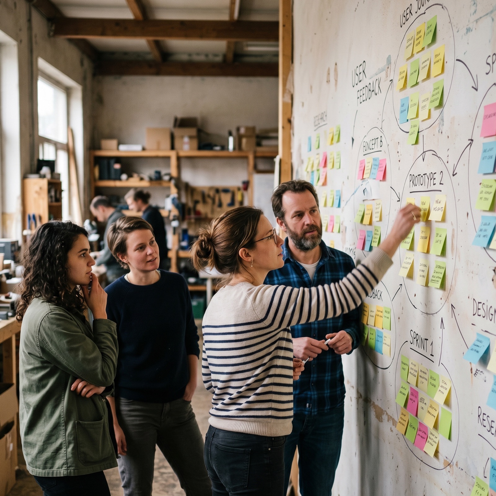Cyclisch werken aan een post-it muur